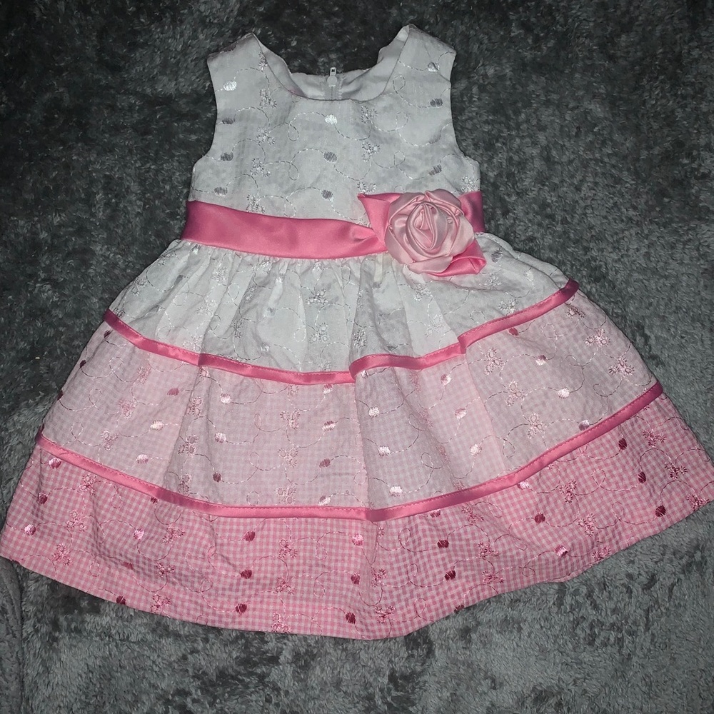 White and pink dress